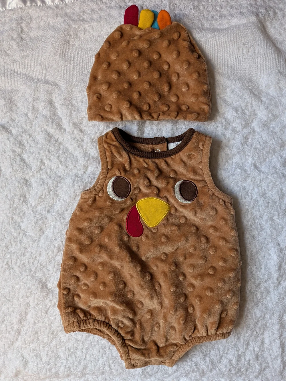 Brown Turkey Baby Costume Romper & Hat Set